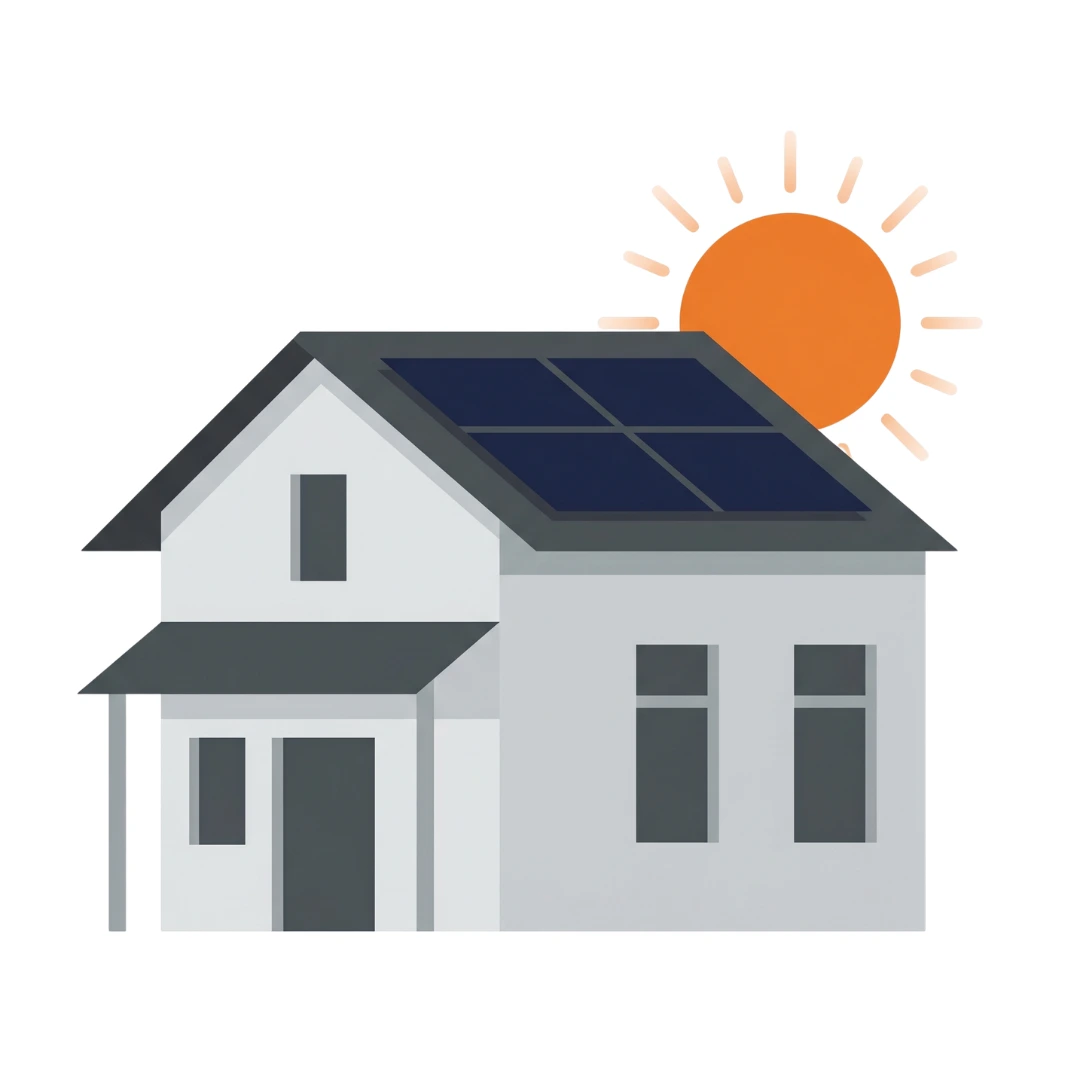 House with solar panels